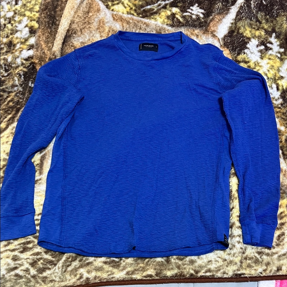 Lucky Brand Vibrant Blue Long Sleeve Tee